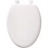 Premier Elongated Closed Front Wood Toilet Seat in White