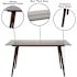 Carnegy Avenue 31.5 in. x 55 in. Walnut/Glass Table