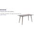 Carnegy Avenue 31.5 in. x 55 in. Walnut/Glass Table