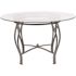 Carnegy Avenue 48RD Glass Table/Silver Frame