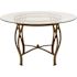 Carnegy Avenue Clear Top/Matte Gold Frame Dining Table