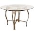 Carnegy Avenue Clear Top/Matte Gold Frame Dining Table
