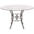 Carnegy Avenue Clear Top/Silver Frame Dining Table