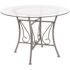 Carnegy Avenue Clear Top/Silver Frame Dining Table