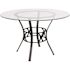 Carnegy Avenue Clear Top/Black Frame Dining Table