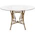 Carnegy Avenue Clear Top/Matte Gold Frame Dining Table