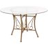 Carnegy Avenue Clear Top/Matte Gold Frame Dining Table