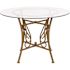 Carnegy Avenue Clear Top/Matte Gold Frame Dining Table