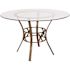 Carnegy Avenue Clear Top/Matte Gold Frame Dining Table