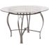 Carnegy Avenue Clear Top/Silver Frame Dining Table