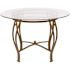 Carnegy Avenue Clear Top/Matte Gold Frame Dining Table