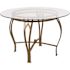 Carnegy Avenue Clear Top/Matte Gold Frame Dining Table