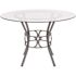 Carnegy Avenue Clear Top/Silver Frame Dining Table
