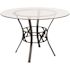 Carnegy Avenue Clear Top/Black Frame Dining Table
