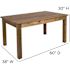 Carnegy Avenue Hercules Rectangular Antique Rustic Solid Pine Farm Dining Table
