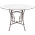 Carnegy Avenue Clear Top/Silver Frame Dining Table