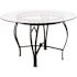 Carnegy Avenue Clear Top/Silver Frame Dining Table