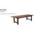 Hercules Series 9 ft. x 40 in. Rustic Solid Pine Folding Dining Table, Rectangular Farmhouse Dining and Event Table