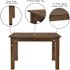 Carnegy Avenue Antique Rustic Wood 4 Leg Dining Table Seats 4