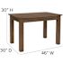 Carnegy Avenue Antique Rustic Wood 4 Leg Dining Table Seats 4