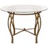 Carnegy Avenue Clear Top/Matte Gold Frame Dining Table