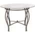 Carnegy Avenue Clear Top/Silver Frame Dining Table