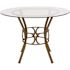 Carnegy Avenue Clear Top/Matte Gold Frame Dining Table