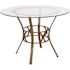 Carnegy Avenue Clear Top/Matte Gold Frame Dining Table