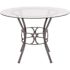 Carnegy Avenue Clear Top/Silver Frame Dining Table