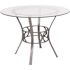 Carnegy Avenue Clear Top/Silver Frame Dining Table