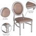 Carnegy Avenue Taupe Vinyl/Silver Frame Resin King Louis Chair