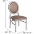Carnegy Avenue Taupe Vinyl/Silver Frame Resin King Louis Chair