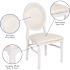 Carnegy Avenue White Vinyl/White Frame Resin King Louis Chair