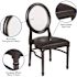 Carnegy Avenue Transparent/Black Frame Resin King Louis Chair
