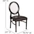 Carnegy Avenue Transparent/Black Frame Resin King Louis Chair