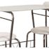 Carnegy Avenue 3-Piece White Glass Dining Table and Chair Sets