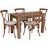Carnegy Avenue 5-Piece Antique Rustic Farm Table Set