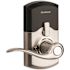 Kwikset SmartCode 917 Satin Nickel Keypad Electronic Single-Cylinder Tustin Door Handle Featuring SmartKey Security