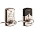 Kwikset SmartCode 917 Satin Nickel Keypad Electronic Single-Cylinder Tustin Door Handle Featuring SmartKey Security