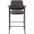 BOSS Office Products Black Vinyl Fixed Counter Height Chair with Arms