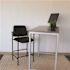 BOSS Office Products Black Vinyl Fixed Counter Height Chair with Arms
