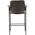 BOSS Office Products Black Vinyl Fixed Counter Height Chair with Arms