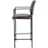 BOSS Office Products Black Vinyl Fixed Counter Height Chair with Arms