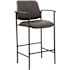 BOSS Office Products Black Vinyl Fixed Counter Height Chair with Arms