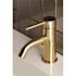 Kingston Brass Contemporary Single Hole Single-Handle Bathroom Faucet in Brushed Brass