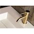 Kingston Brass Contemporary Single Hole Single-Handle Bathroom Faucet in Brushed Brass