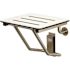 Kingston Brass Adascape 18 in. x 16 in. WallMounted Fold Down Shower Seat in Brushed Stainless Steel ADA Compliant