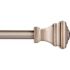 Kenney Fast Fit Easy Install Milton 66 in. - 120 in. Adjustable Single Curtain Rod 5/8 in. Dia., Pewter with Square Finials