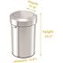 HLS COMMERCIAL 17 Gal. Stainless Steel Round Swing Top Trash Can
