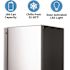 24 in. 160 Can Built-In Outdoor Cooler Fridge with Auto-Closing Door and Easy Glide Casters Weatherproof Stainless Steel